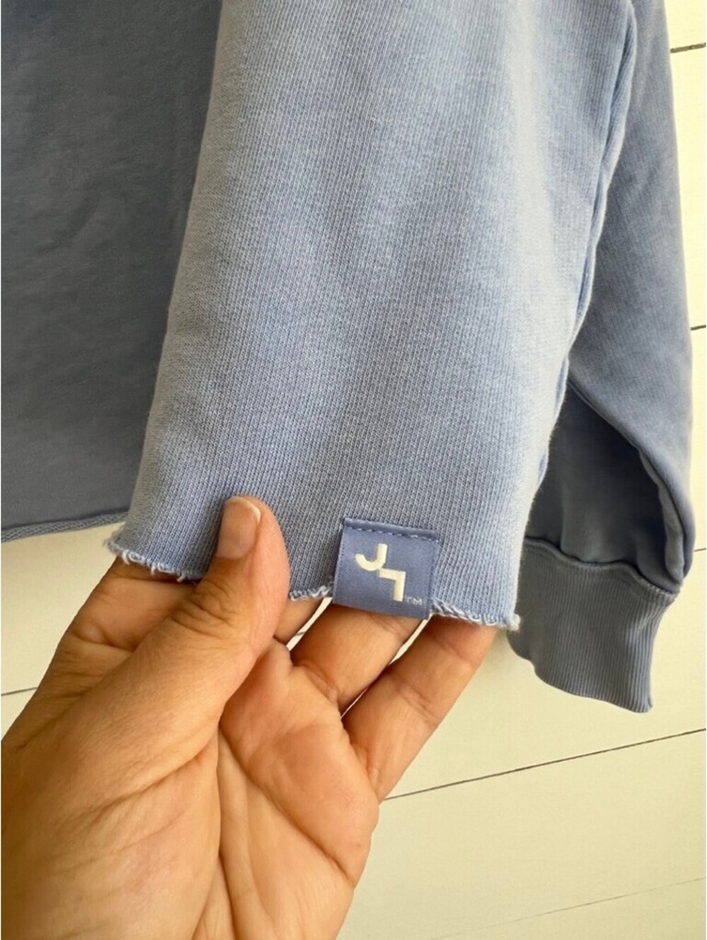 NWT Joy Lab Cropped Sweatshirt Women's XXL Blue Athleisure Workout Lounge Yoga - Picture 4 of 9